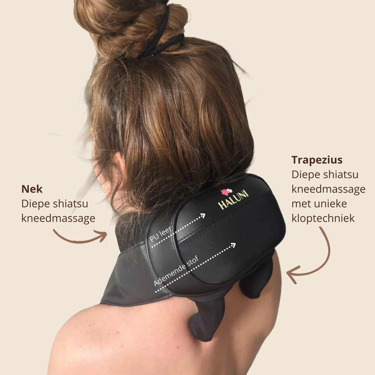 Serenity Neck Pro – Nekmassage Apparaat met Warmte en Kloptechniek – Draadloos & Handsfree – Shiatsu Nek- en Schoudermassage